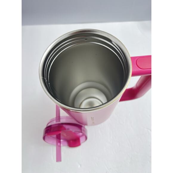 Stanley x Starbucks Exclusive Tumbler Pink Berry Glitter 40oz Target Gold Trim - Picture 3 of 4